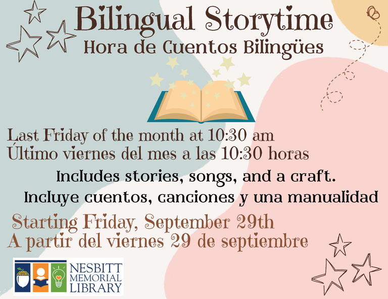 Bilingual Storytime - Hora de Cuentos Bilingües