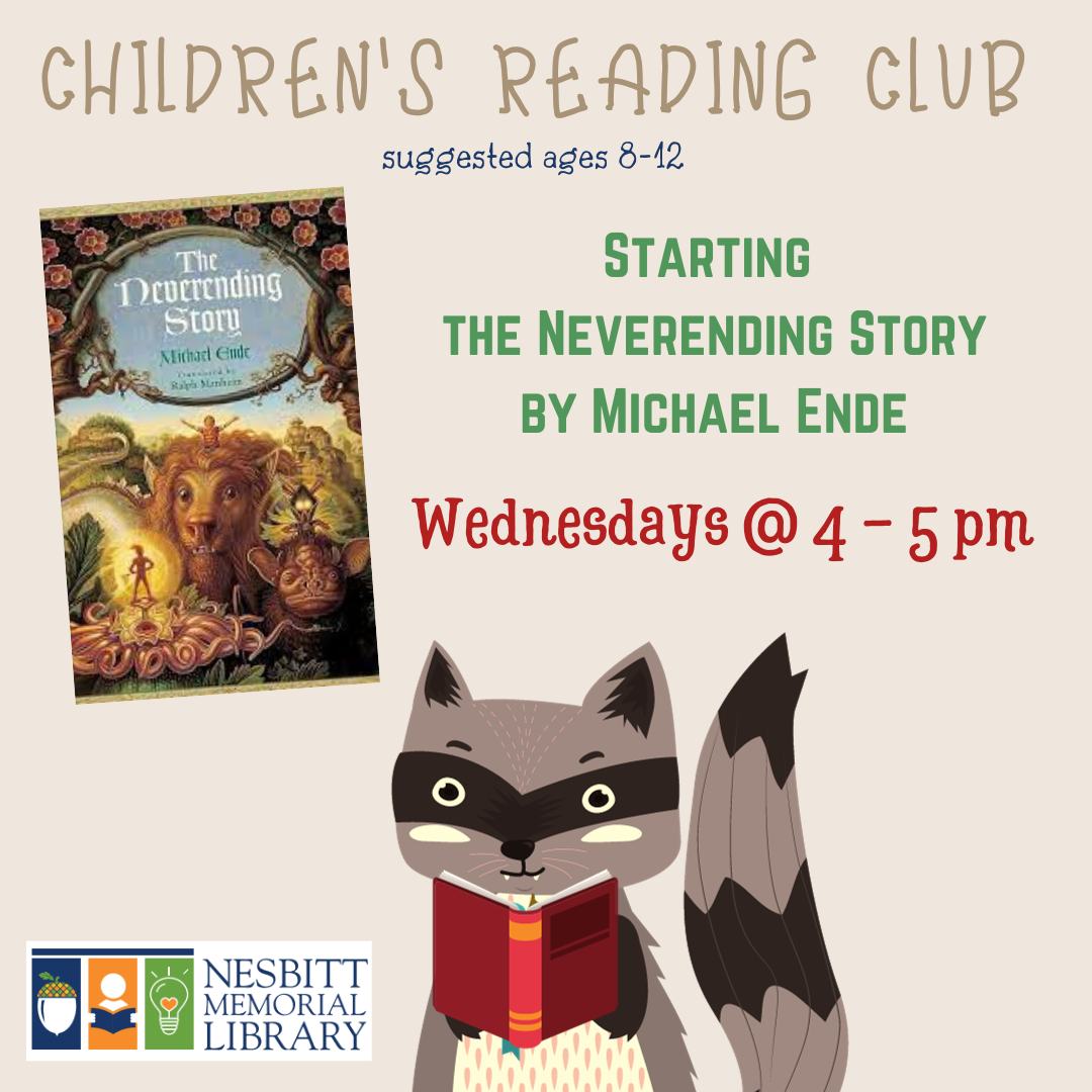  Children's Reading Club Every Wed @ 4-5pm 
