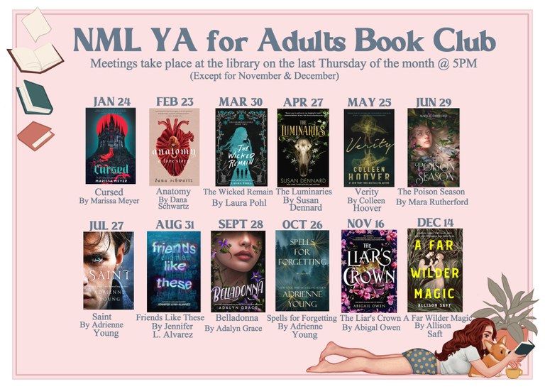 NML YA for Adults Book Club every last Thursday @ 5pm