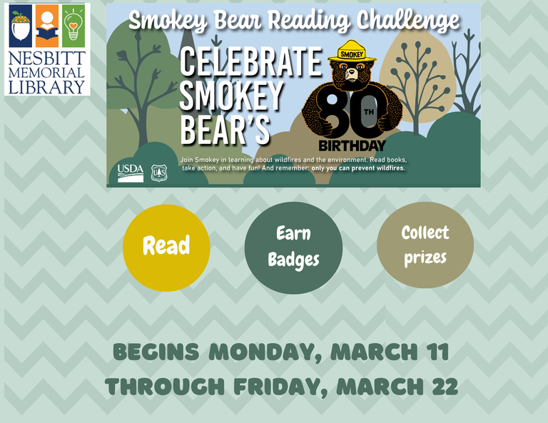 Smokey the Bear Reading Challenge
